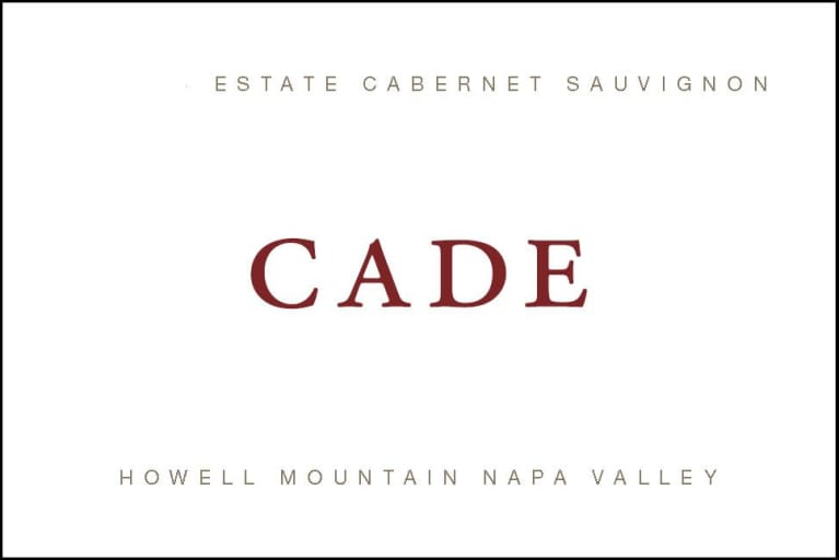 Flat front label of wine