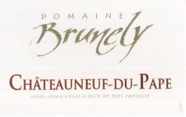 Domaine Brunely Chateauneuf-du-Pape 2016 Front Label