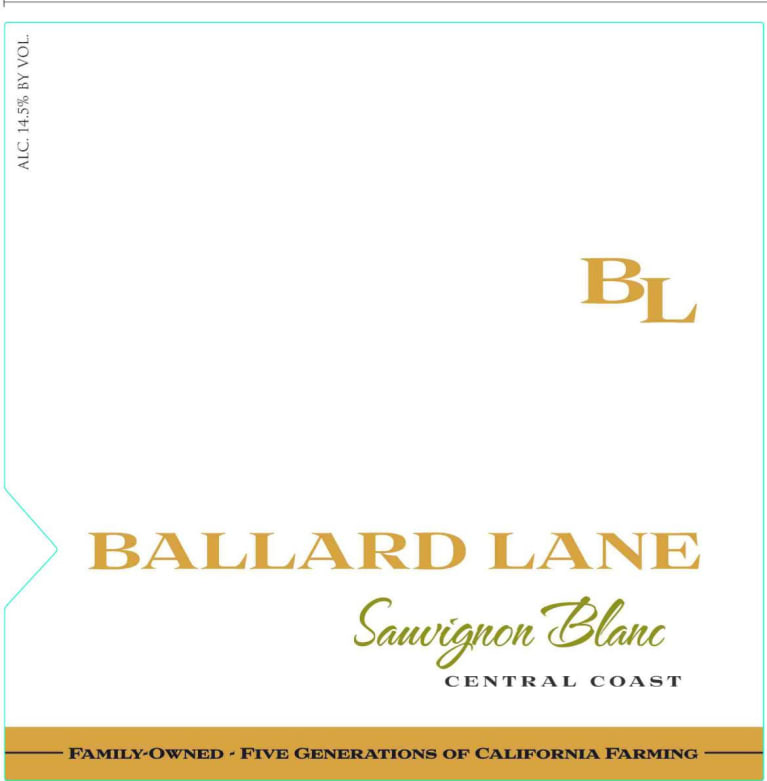 Ballard Lane Sauvignon Blanc 2019 Front Label