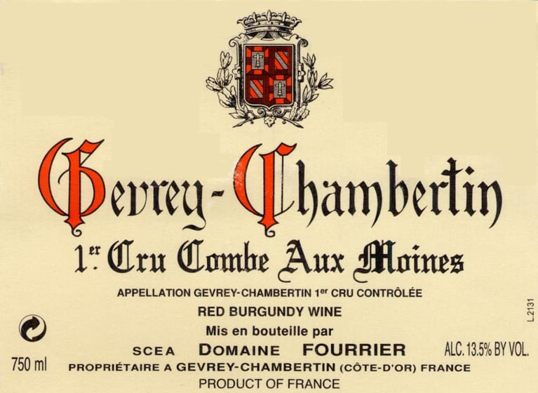 Domaine Fourrier Gevrey Chambertin Combe Aux Moines Premier Cru 2007 Front Label