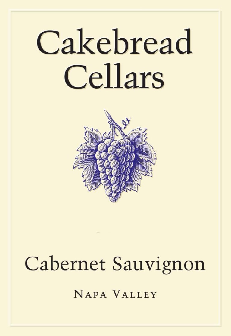 Flat front label of wine