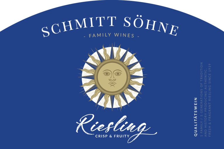 Schmitt Sohne Rheinhessen Riesling QbA 2018 Front Label