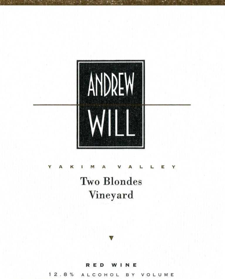 Andrew Will Winery Two Blondes Vineyard Red 2017 Front Label