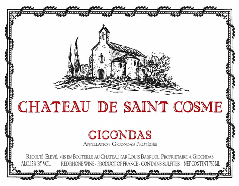 Chateau de Saint Cosme Gigondas (1.5 Liter Magnum) 2019 Front Label