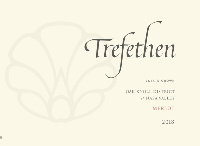 Trefethen Merlot 2018 Front Label