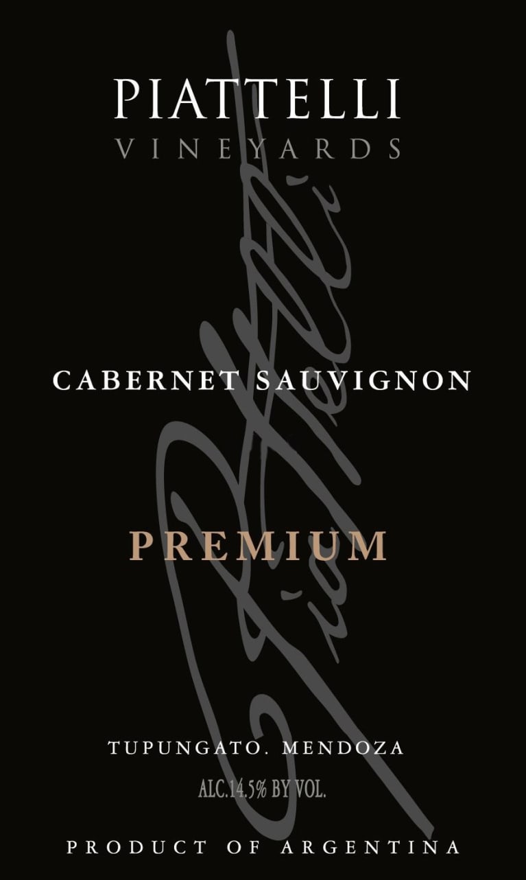 Piattelli Premium Cabernet Sauvignon 2015 Front Label
