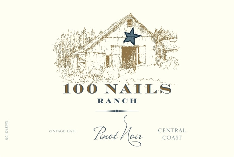 100 Nails Ranch Pinot Noir 2020 Front Label