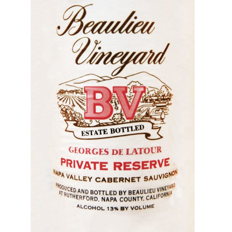 Beaulieu Vineyard Georges de Latour Private Reserve 1977 Front Label