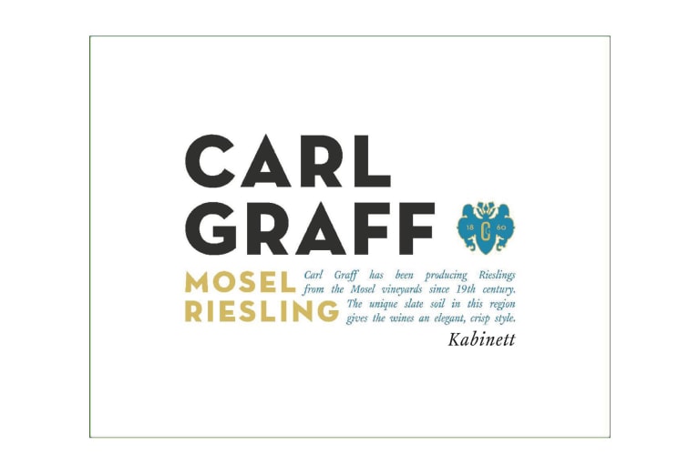 Carl Graff Mosel Riesling Kabinett 2018 Front Label