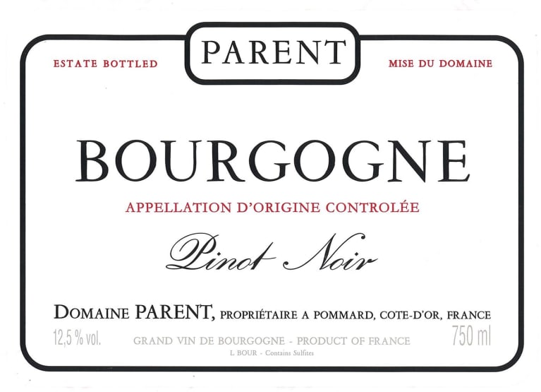 Domaine Parent Bourgogne Pinot Noir 2017 Wine