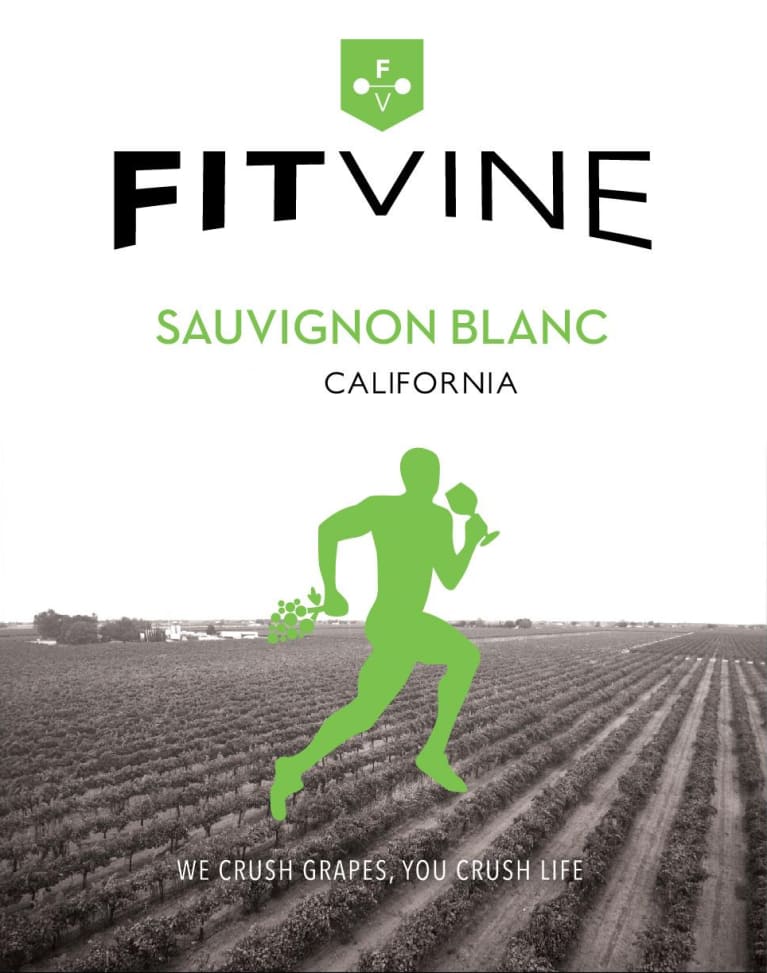 Flat front label of wine