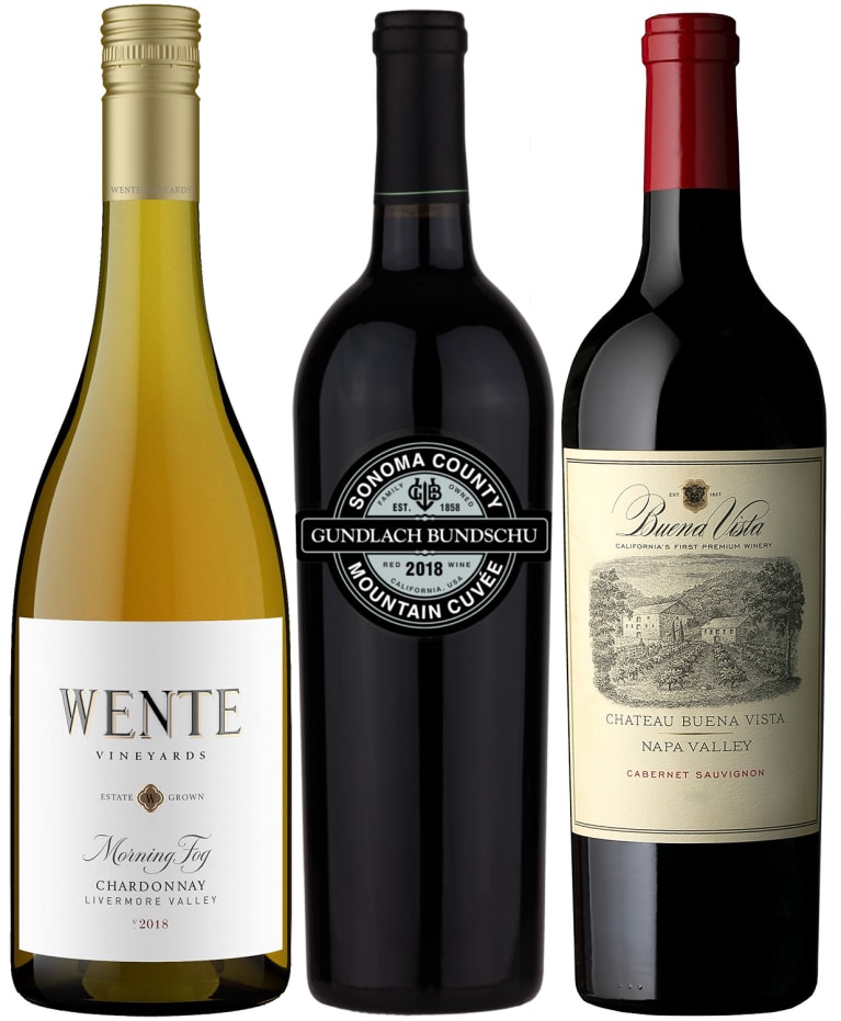 Pioneers of California Wine Tasting Trio