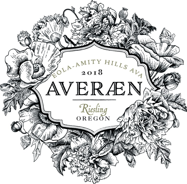 Averaen Eola-Amity Hills Riesling 2018 Front Label