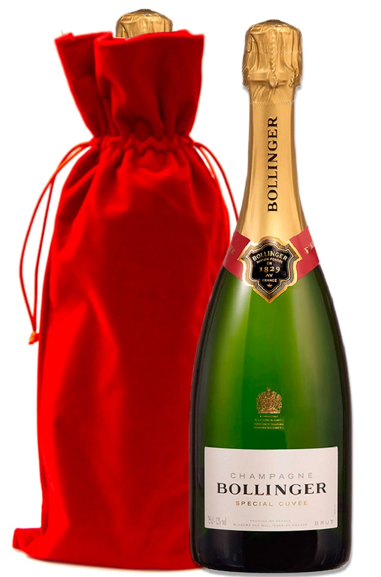 wine.com Bollinger Brut Special Cuvee with Red Velvet Gift Bag Gift Product Image