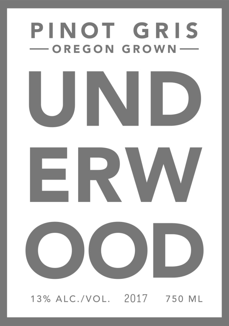 Underwood Cellars Pinot Gris 2017 Front Label