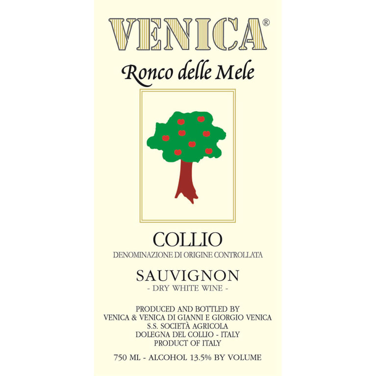 Venica & Venica Ronco delle Mele Sauvignon 2018 Front Label