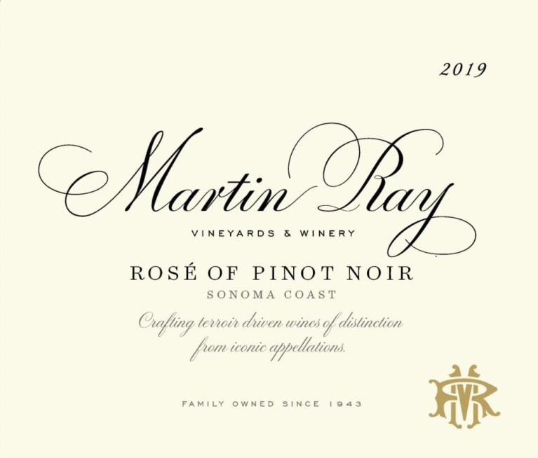 Martin Ray Rose of Pinot Noir 2019 Front Label