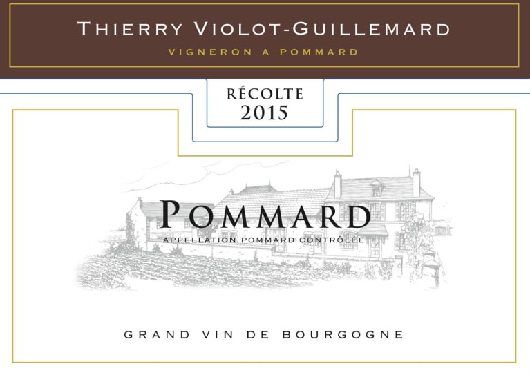 Flat front label of wine