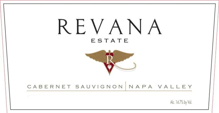 Flat front label of wine