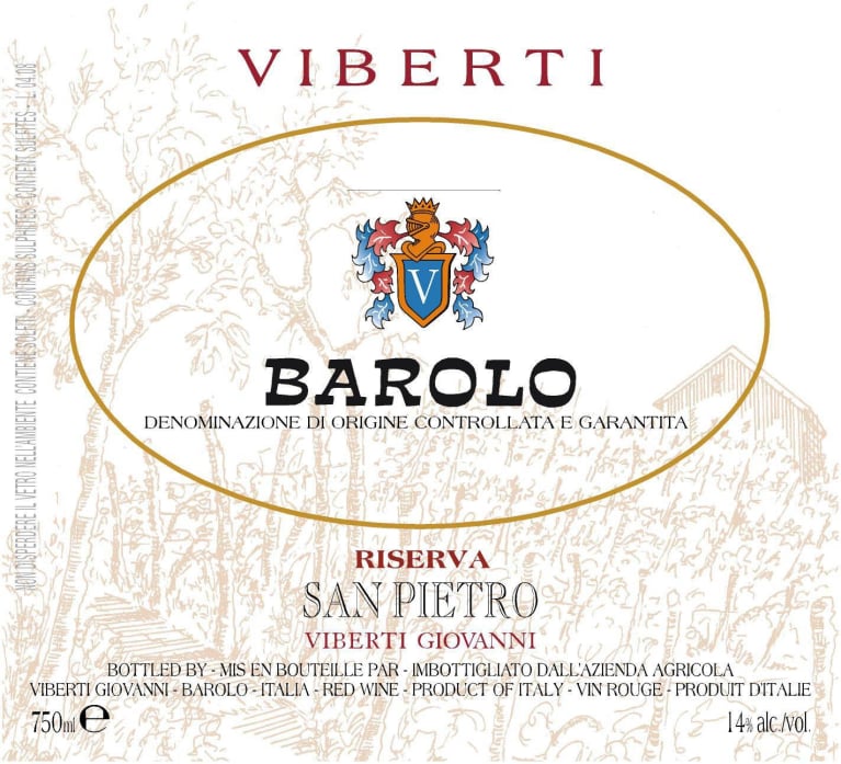 Viberti San Pietro Barolo Riserva 2011 Front Label