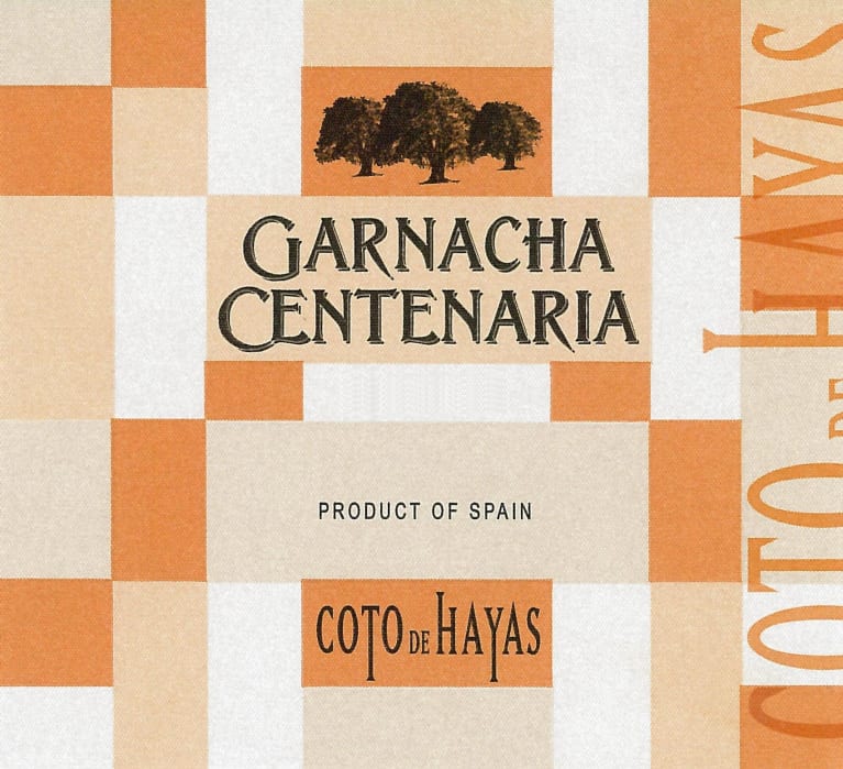 Flat front label of wine