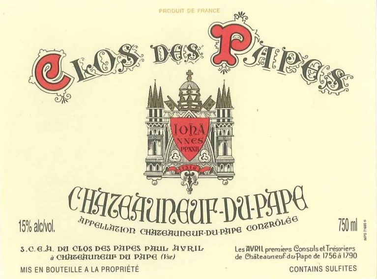 Clos Des Papes Chateauneuf Du Pape 16 Wine Com