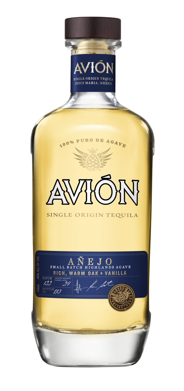 Avion Anejo Small Batch Highland Agave Tequila