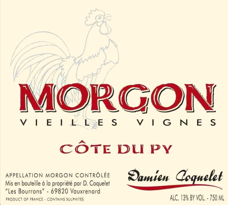 Damien Coquelet Morgon Cote Du Py 2016 Front Label