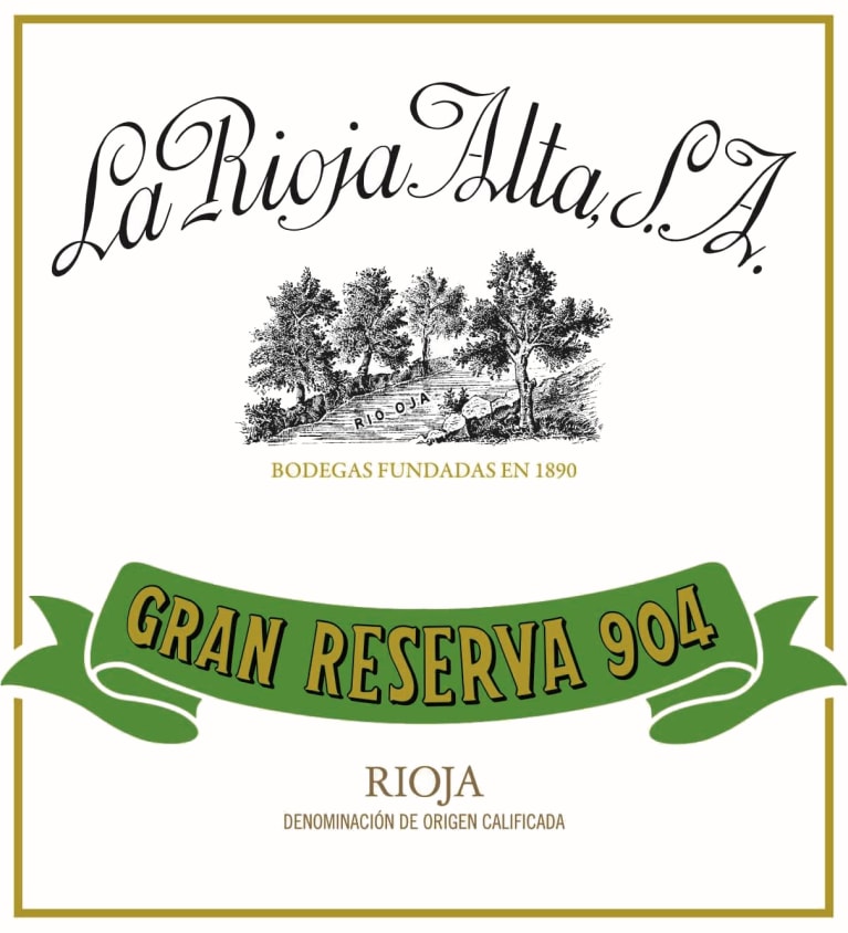 Flat front label of wine