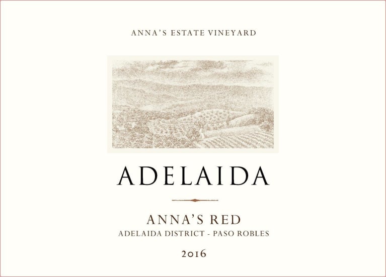 Adelaida Anna's Red 2016 Front Label
