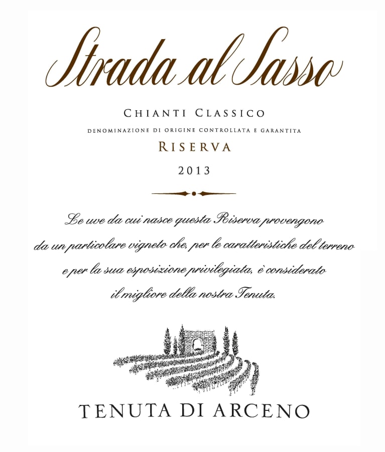 Tenuta di Arceno Chianti Classico Strada al Sasso Riserva 2013 Front Label