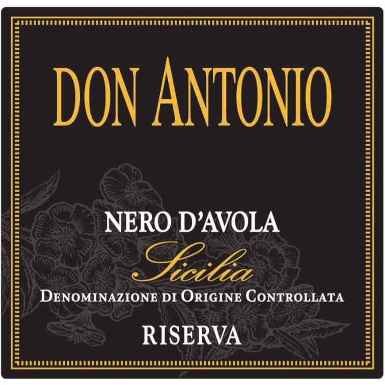 Morgante Don Antonio Nero d'Avola Riserva 2018 Front Label