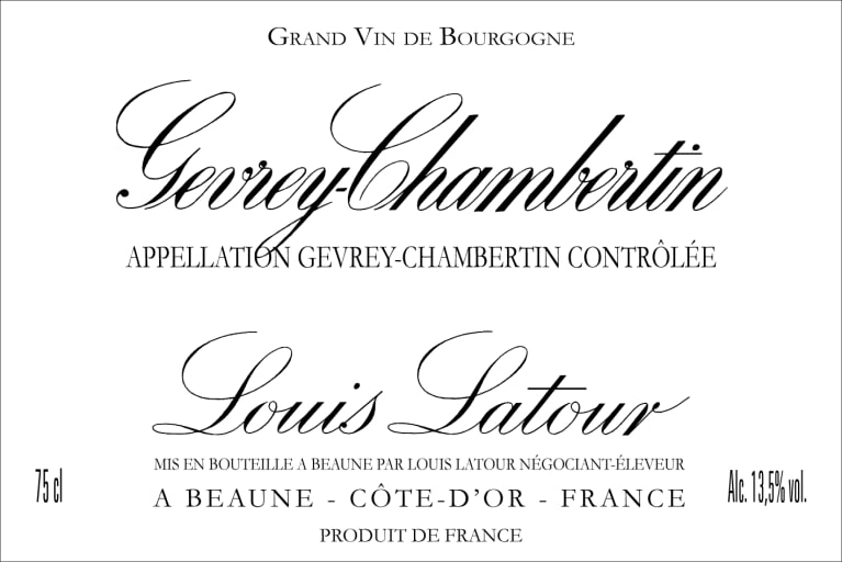 Louis Latour Gevrey-Chambertin 2017 Front Label