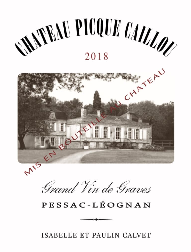 Chateau Picque-Caillou 2018 Front Label
