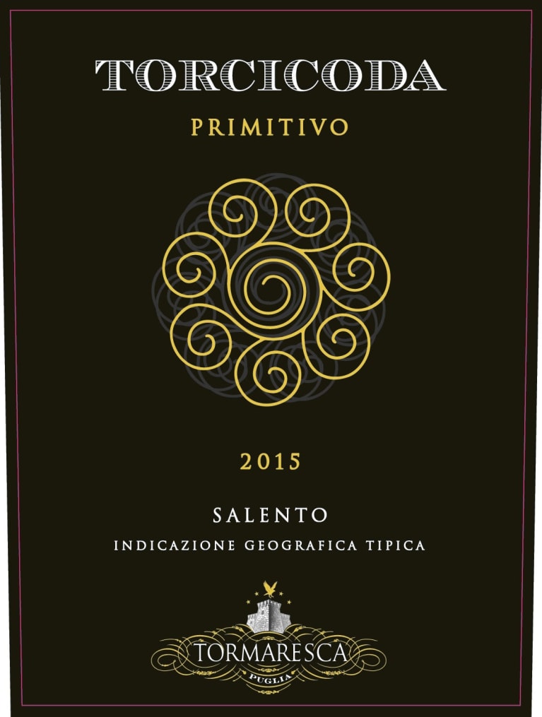 Tormaresca Torcicoda Primitivo 2015 Front Label