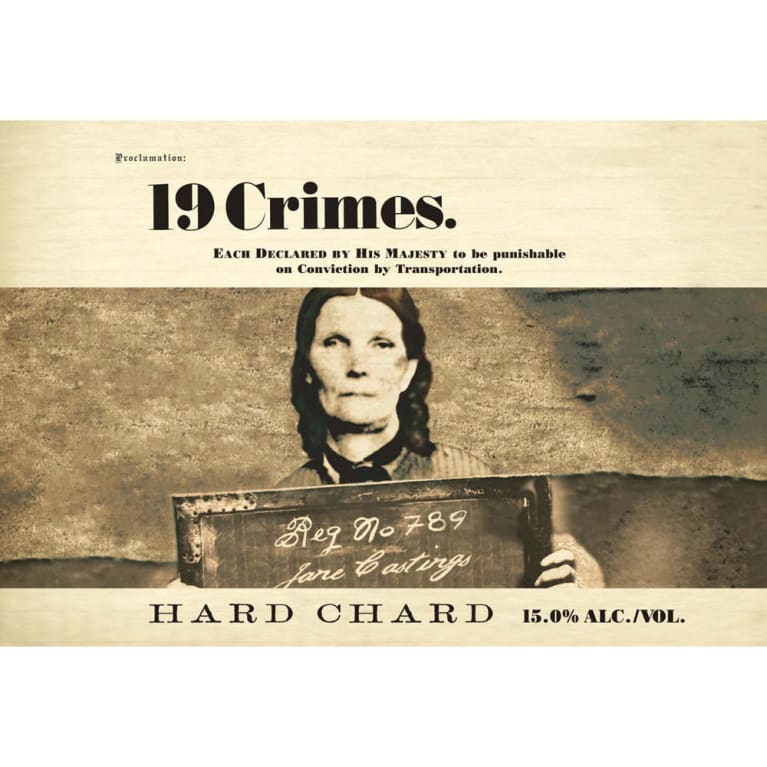 19 Crimes Hard Chard 2019 Front Label