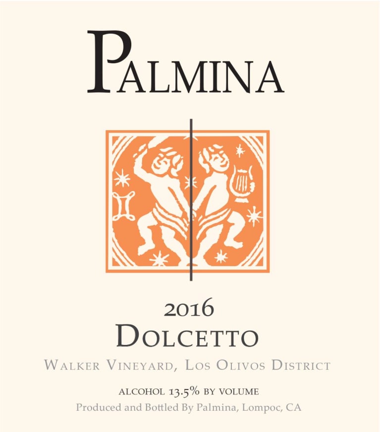 Flat front label of wine