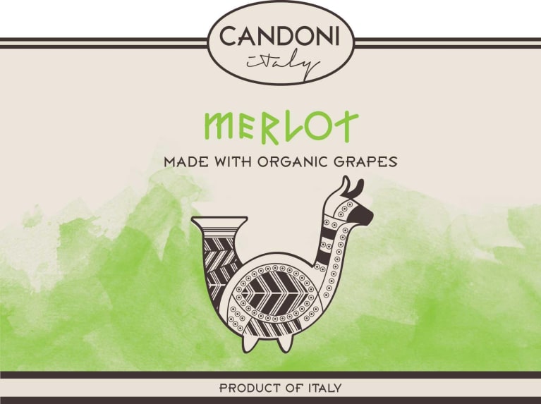 Candoni Organic Merlot 2016 Front Label