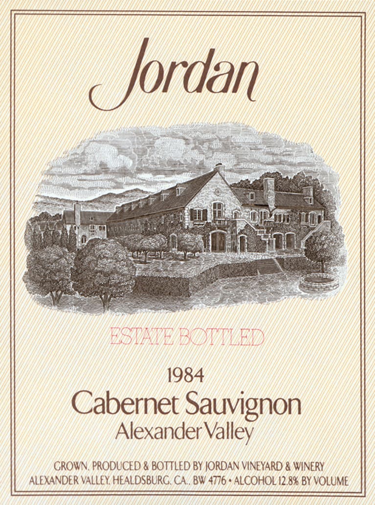 Jordan Cabernet Sauvignon 1984 Front Label