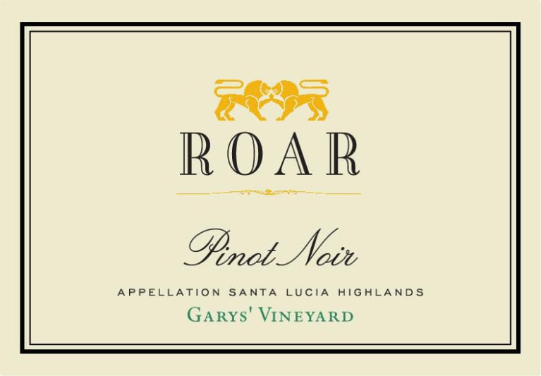 Roar Garys' Vineyard Pinot Noir 2019 Front Label