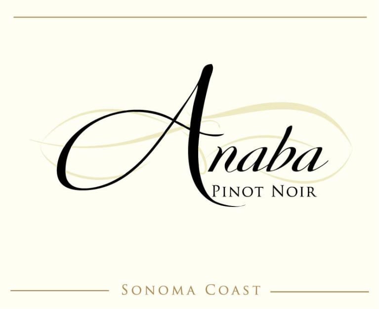 Anaba Sonoma Coast Pinot Noir 2017 Front Label