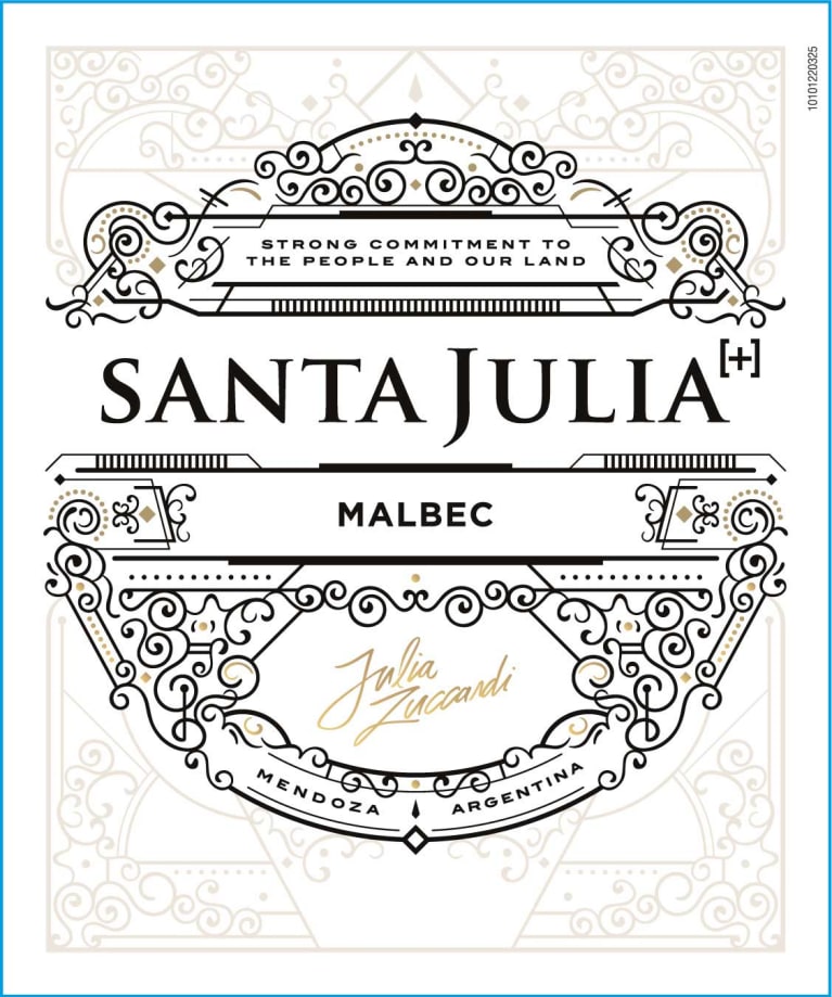 Santa Julia Plus Malbec 2021 Front Label
