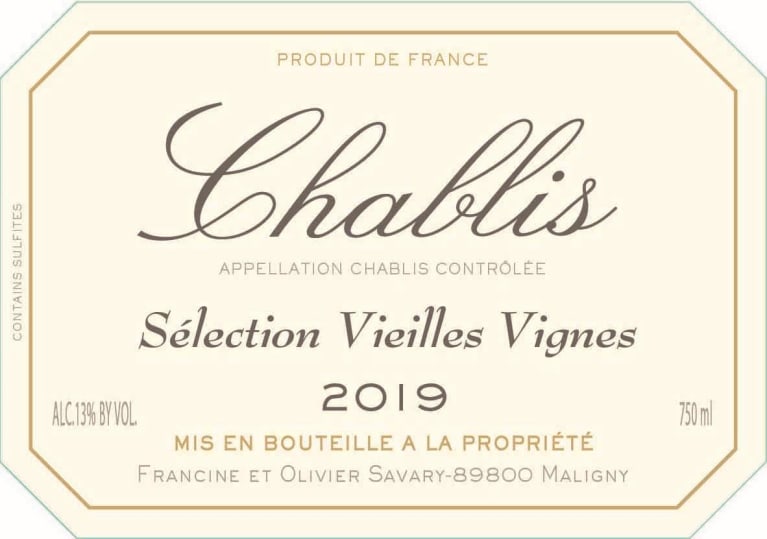 Famille Savary Chablis Vieilles Vignes 2019