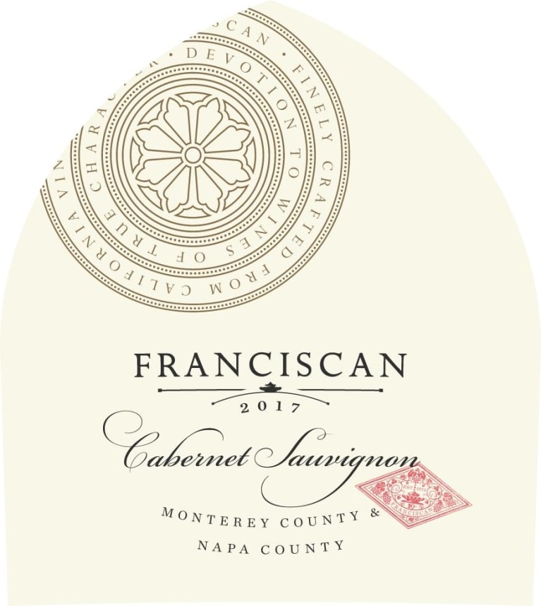 Franciscan Estate Cabernet Sauvignon 2017 Front Label