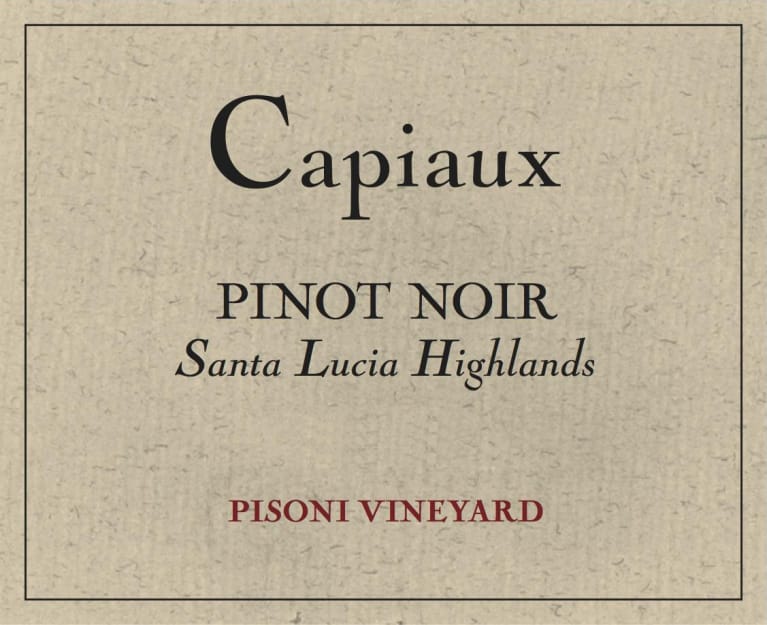 Capiaux Cellars Pisoni Vineyard Pinot Noir 2016 Front Label