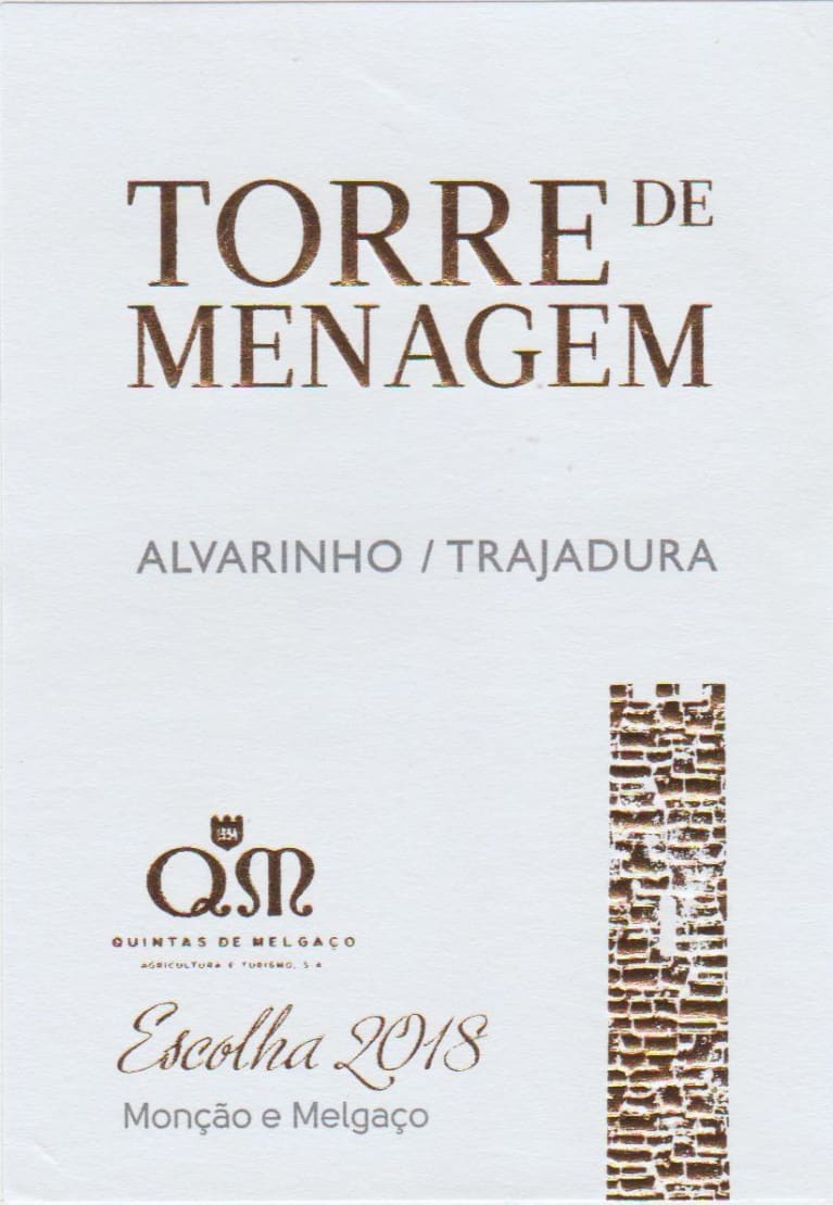 Quintas de Melgaco Torre de Menagem Alvarinho/Trajadura 2018 Front Label