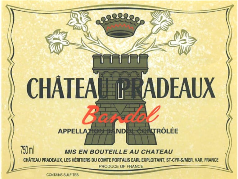 Chateau Pradeaux Bandol Rose 2020 Front Label