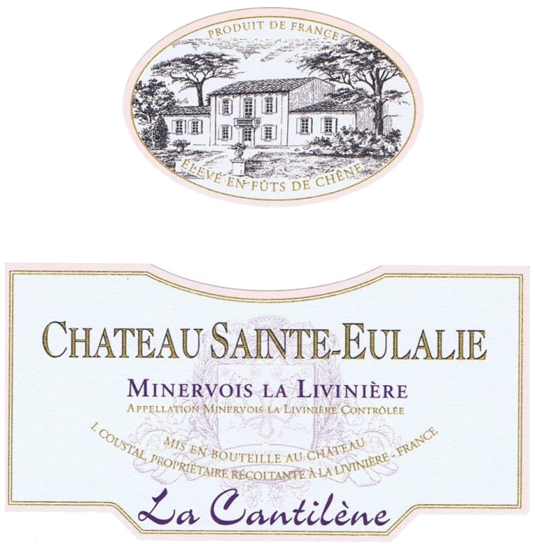 Chateau Sainte Eulalie Minervois La Liviniere La Cantilene 2015