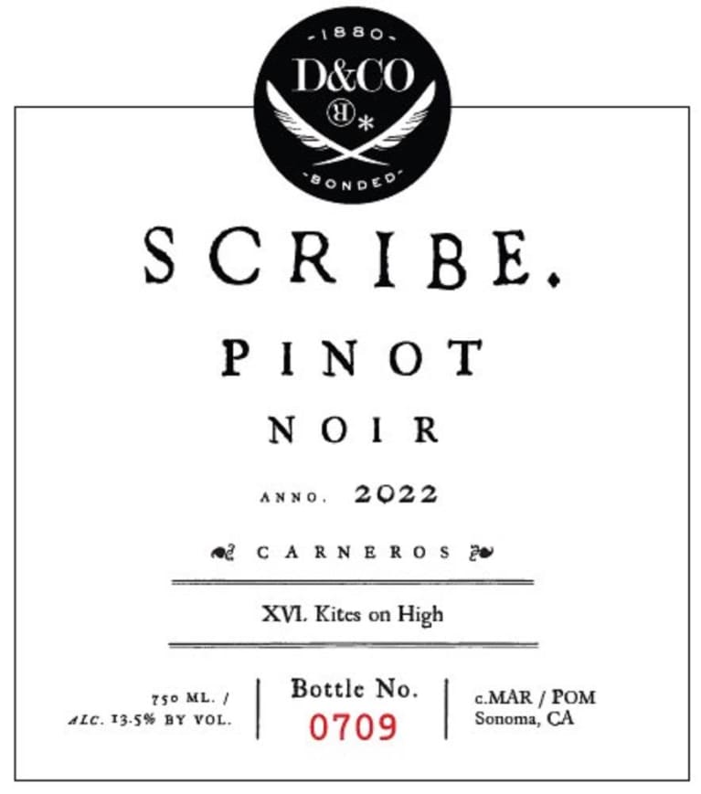 Scribe Carneros Pinot Noir 2022