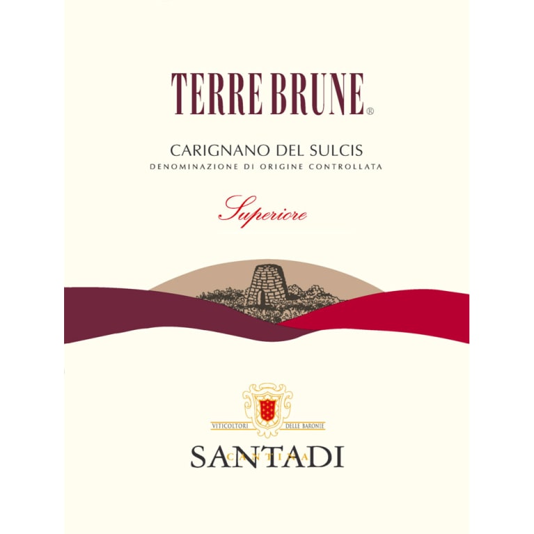 Santadi Terre Brune Carignano del Sulcis Superiore 2015 Front Label